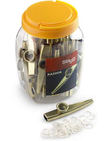 Box of 30 golden metal kazoos