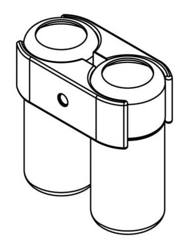 Two-sided horizontal connector for display panel - 2 pieces