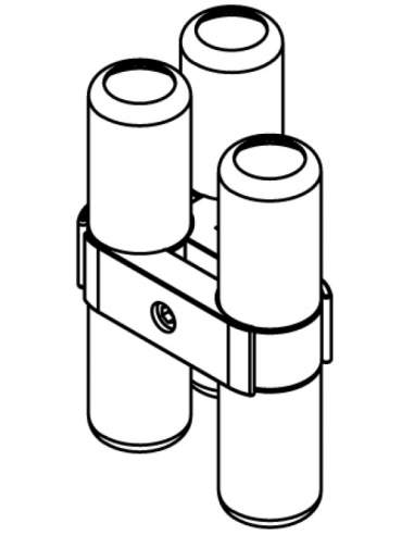 3/3 sided triple connector for display panel - 2 pieces