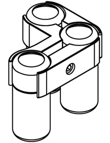 Three-sided, wide connector for display panel - 2 pieces