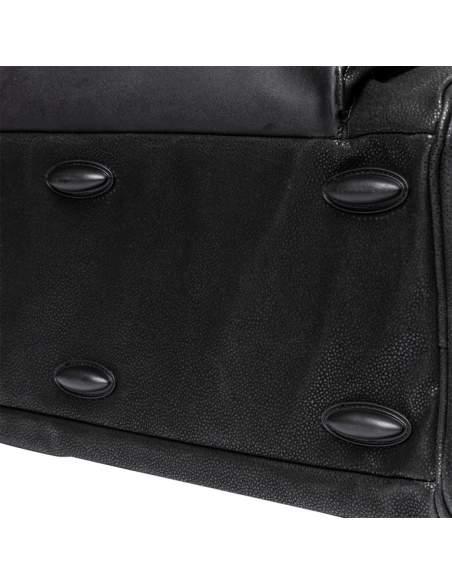 Bag for 3 trumpets, faux leather, black