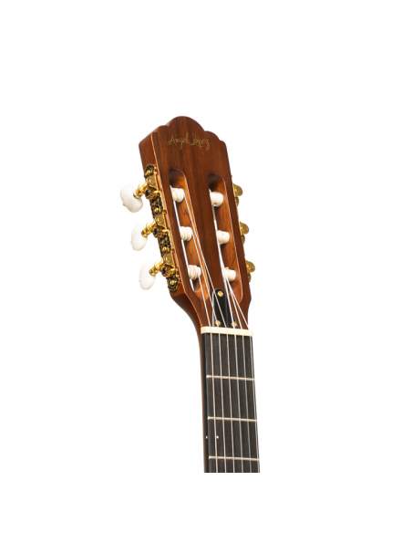 4/4 cutaway electric classical guitar with solid body, natural colour