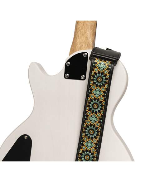 Terylene guitar strap with Mandala pattern