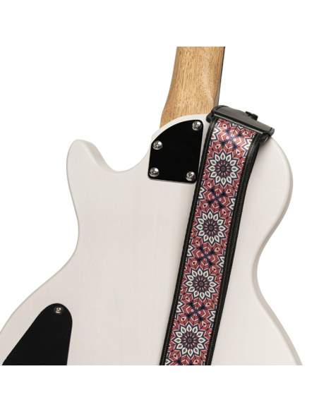 Terylene guitar strap with Mandala pattern