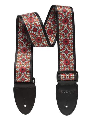 Terylene guitar strap with Mandala pattern