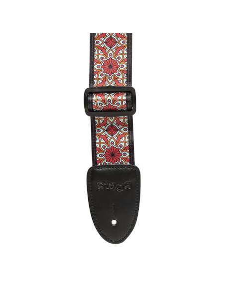 Terylene guitar strap with Mandala pattern