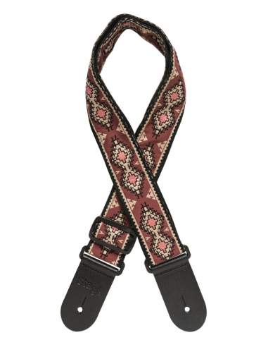 Woven nylon guitar strap, diamond pattern