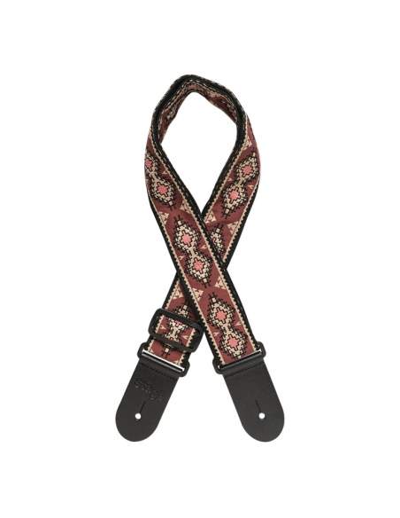 Woven nylon guitar strap, diamond pattern