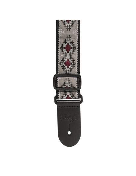 Woven nylon guitar strap, diamond pattern