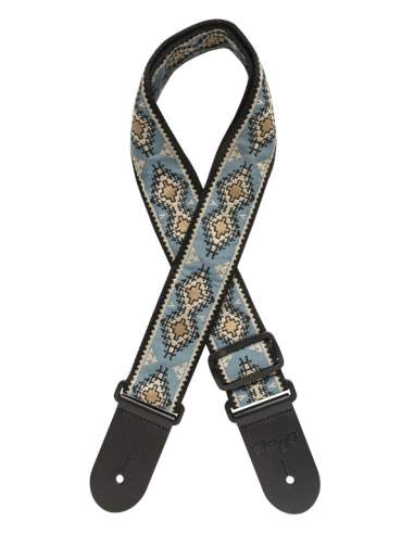 Woven nylon guitar strap, diamond pattern