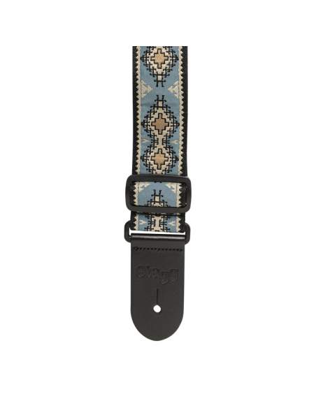 Woven nylon guitar strap, diamond pattern