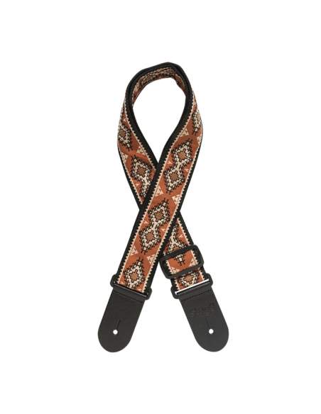 Woven nylon guitar strap, diamond pattern