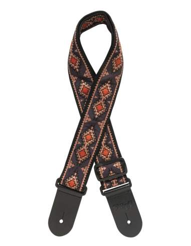 Woven nylon guitar strap, diamond pattern