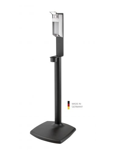 Disinfectant column stand including dispenser K&M 80358 structured black