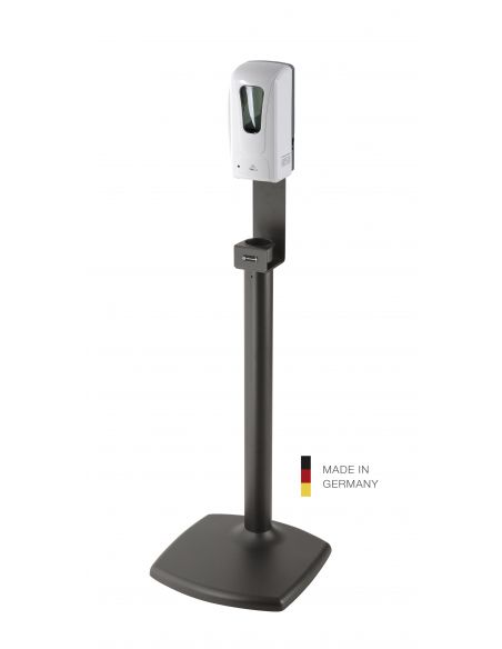 Disinfectant column stand including sensor dispenser K&M 80359 structured black