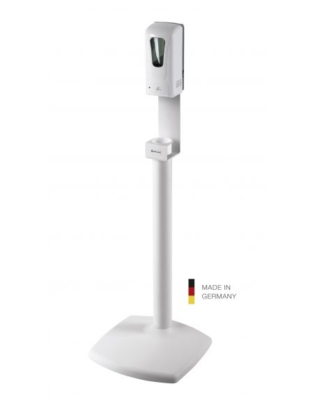 Disinfectant column stand including sensor dispenser K&M 80359 structured white