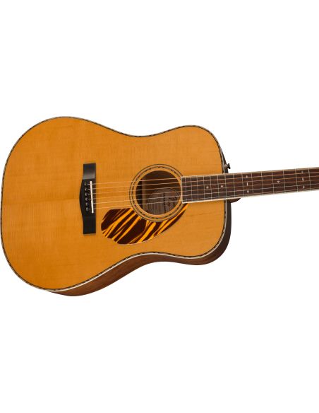 orange fender acoustic guitar