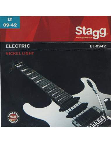 Nickel plated steel set of strings for electric guitar