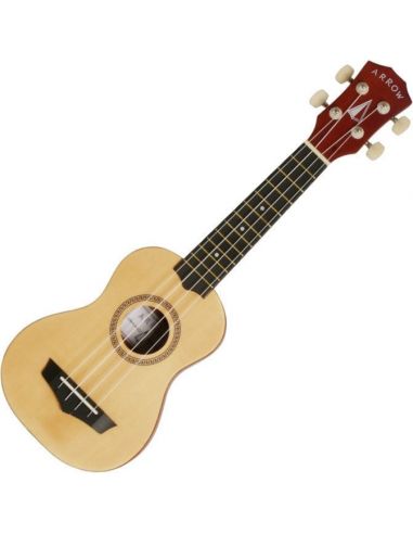 Soprano ukulele set Arrow PB10, natural