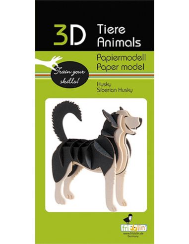 3D Paper model Fridolin - Siberian Husky