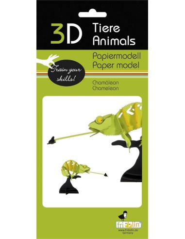 3D Paper model Fridolin - Chameleon