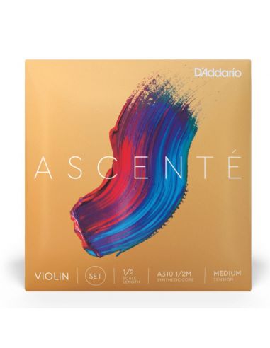 Stygos smuikui D'addario Ascente Violin 1/2 Medium A310 1/2M