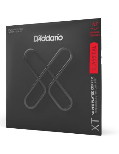 Stygos klasikinei gitarai D'Addario Carbon Silver Plated Cooper XTC45FF