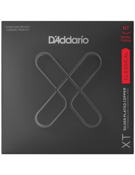 Stygos klasikinei gitarai D'Addario Carbon Silver Plated Cooper XTC45FF