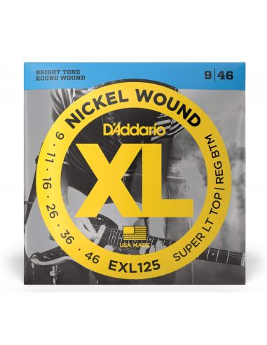 Stygos elektrinei gitarai D'Addario EXL125 .009