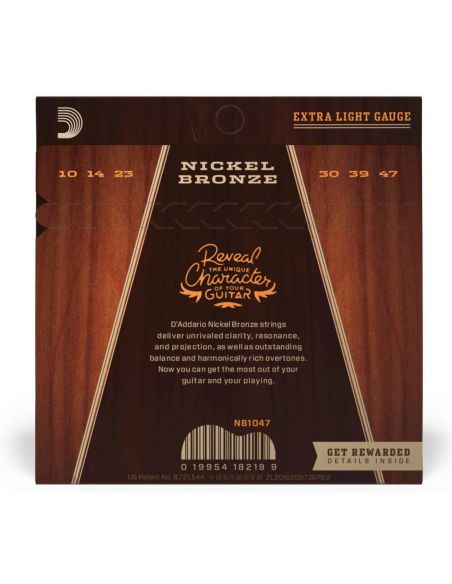 Acoustic Guitar Strings D'addario NB1047