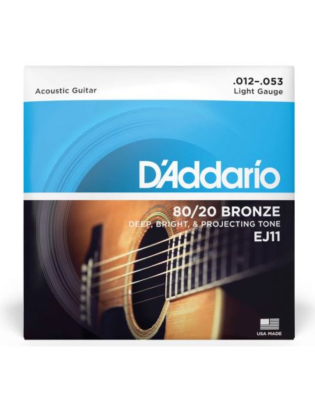 Stygos akustinei gitarai Daddario EJ11 .012