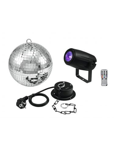 EUROLITE Mirror Ball set 20cm 5W 20000563