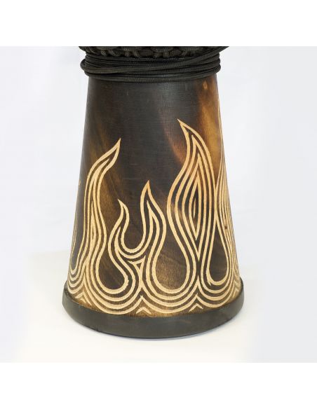 Djembe Terre carved - burned 50 cm