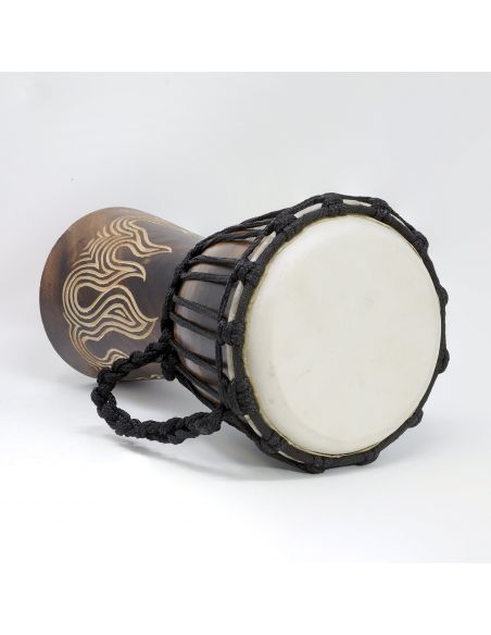 Djembe Terre carved - burned 25 cm