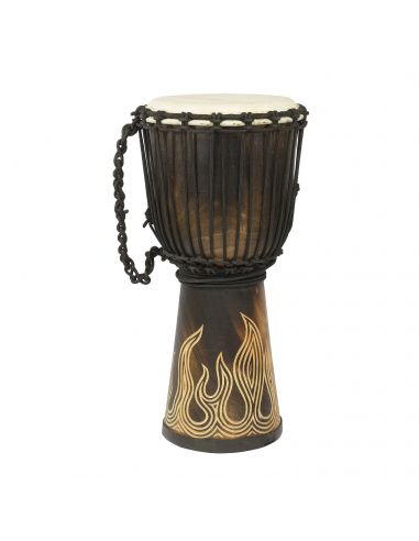 Djembe Terre carved - burned 60 cm