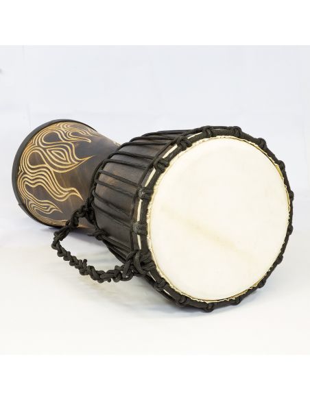 Djembe Terre carved - burned 60 cm