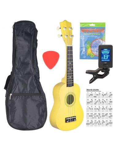 Soprano ukulele set NN UK 01, yellow