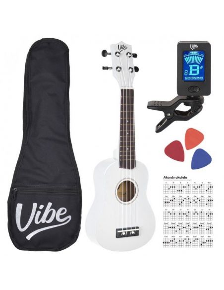 Soprano ukulele set VIBE UK21, white