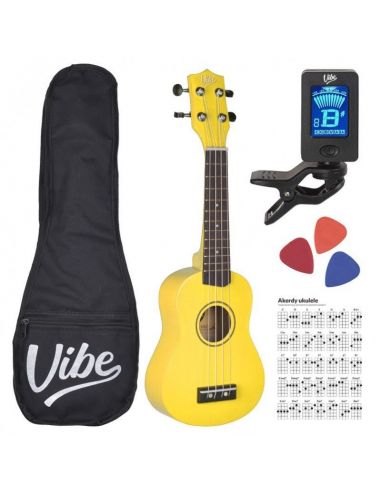 Soprano ukulele set VIBE UK21, yellow