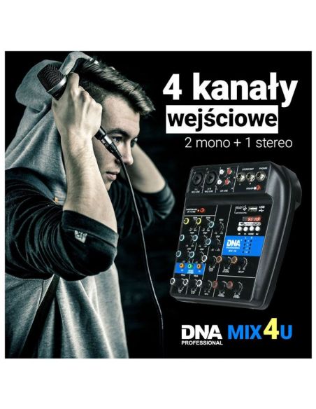 Mikser audio analogowy 4 kanały DNA MIX 4U