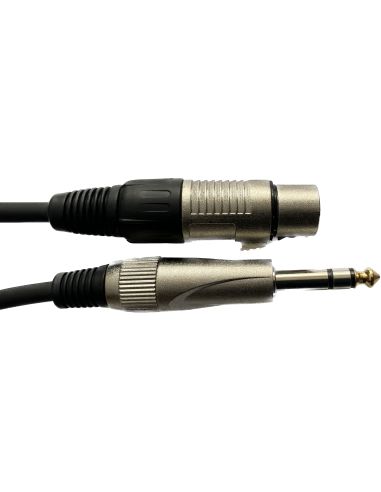 Audio cable, XLR/jack (f/m), 6 m (20')