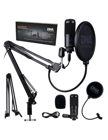 USB kondensatorinio mikrofono komplektas DNA CM USB KIT