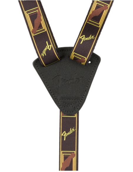 Ukulelės diržas Fender Ukulele Strap, juoda/geltona/ruda