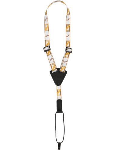 Fender Ukulele Strap, White/Brown/Yellow