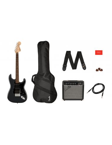 Electric guitar pack Fender Affinity Strat HSS + Frontman 15G, Charcoal Frost Metallic