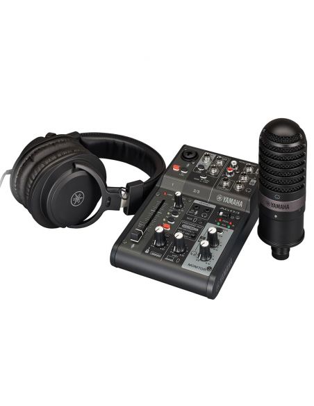 Live Streaming Package Yamaha AG03MK2 B LSPK black