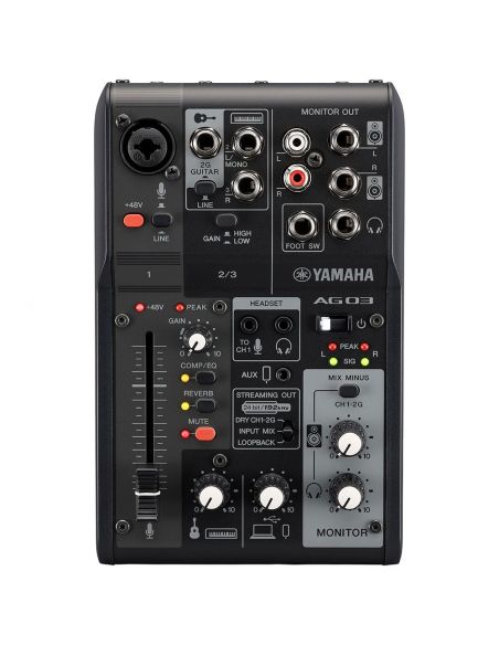 Live Streaming Package Yamaha AG03MK2 B LSPK black