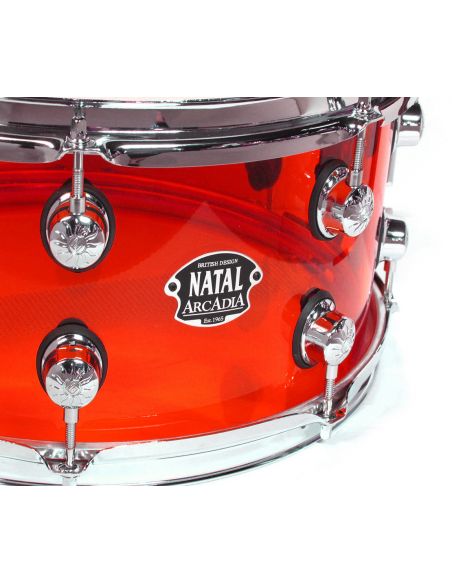 Acrylic snare drum 14"x5.5" Natal Arcadia S-AC-S455-RD1