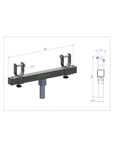 Adapteris santvaroms Fenix AC-508B juodas