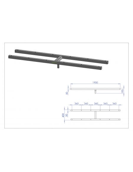 Dvigubas skersinis Fenix AC-510 sidabrinis